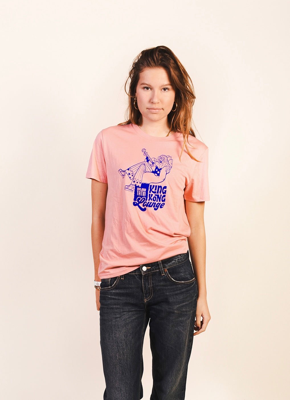 King Kong Lounge Organic T-Shirt Pink - Bonjour Tatin