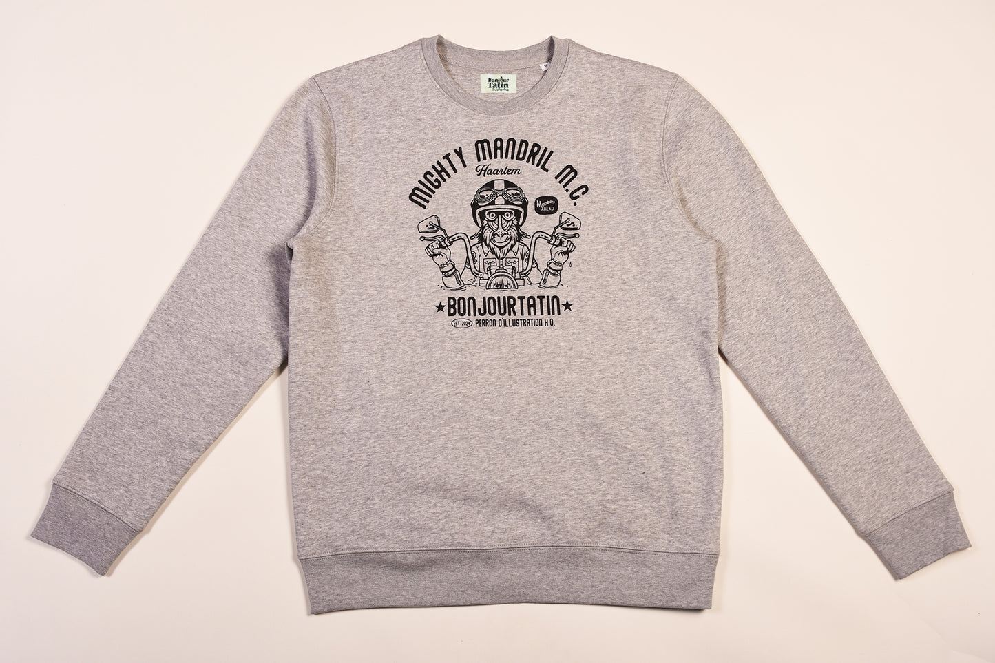 Mighty Mandril M.C. Organic Sweater grey - Bonjour Tatin
