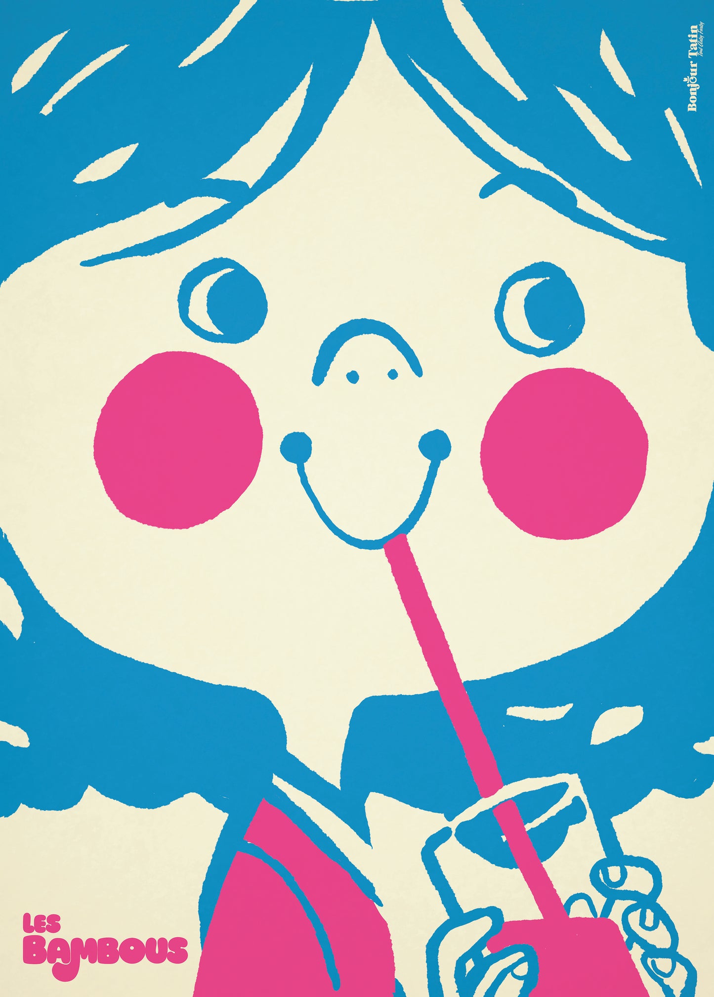 Poster Lemonade - Les Bambous Blue Pink - Bonjour Tatin