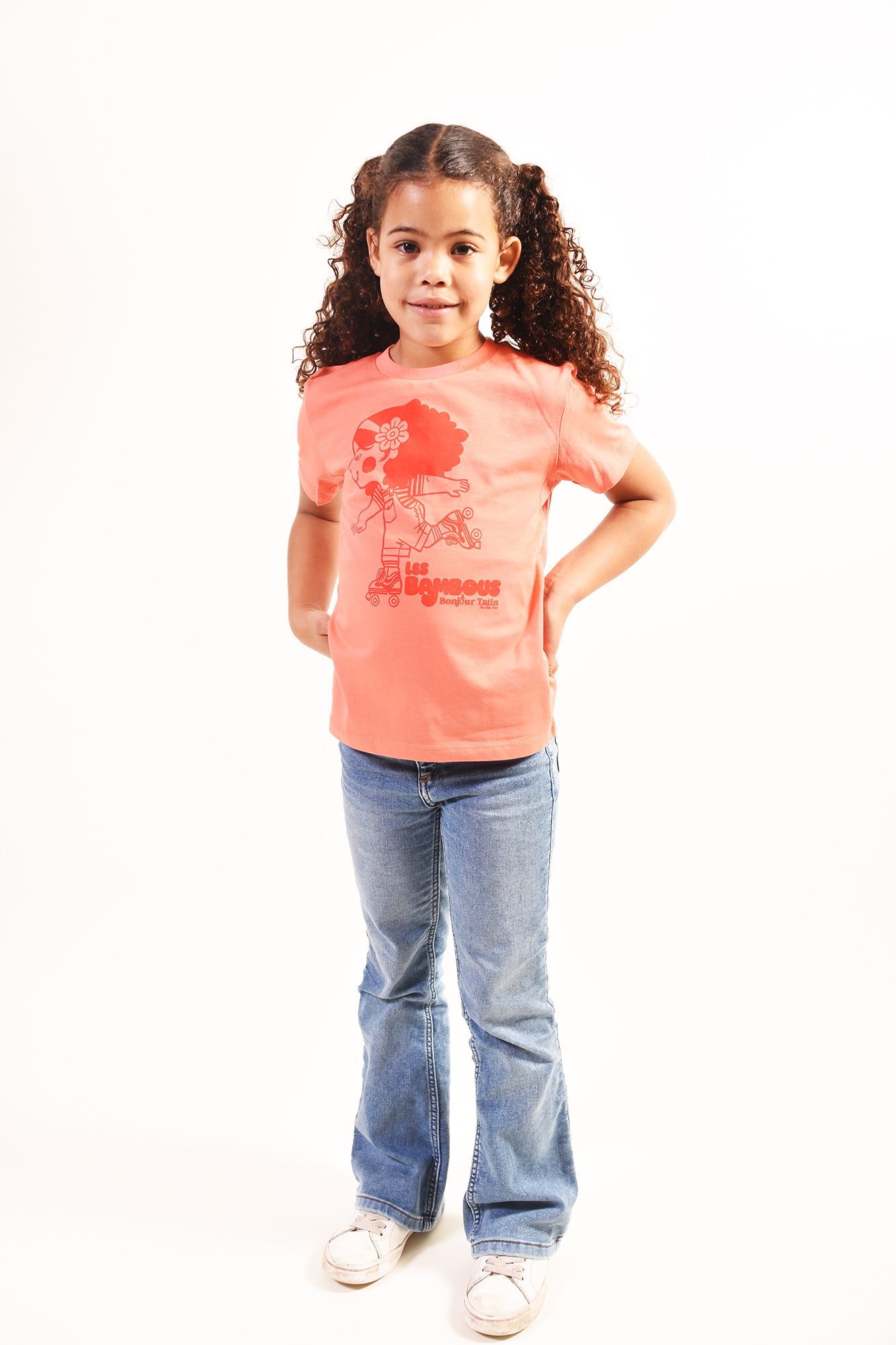 Skater Girl Organic T-Shirt bright red - Bonjour Tatin