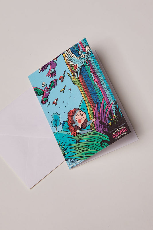 Fold Card 'Is Dat Een Rover In Het Bos?' with Envelope - Bonjour Tatin