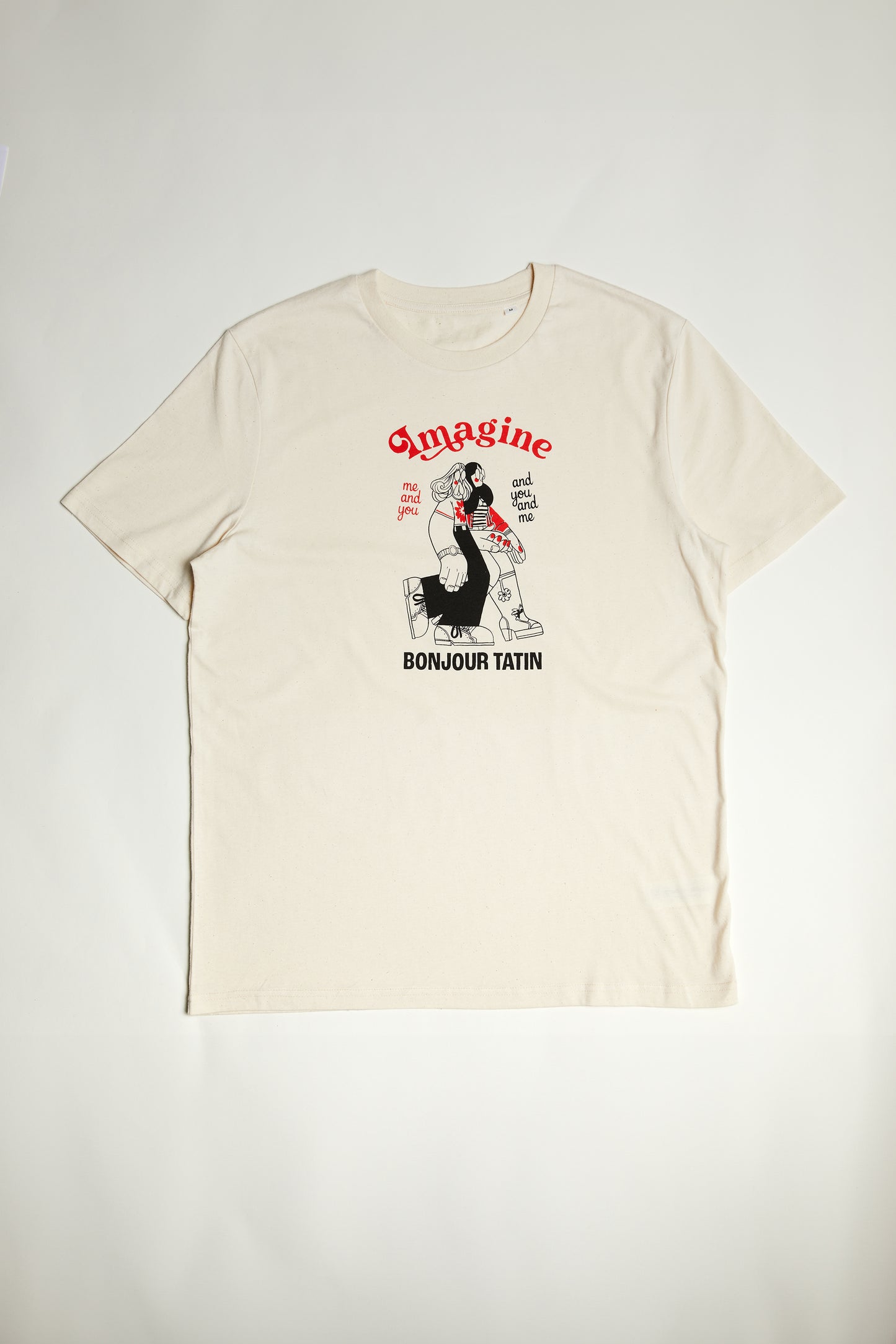 T-Shirt Off - white/Red ‘Imagine you and me’ BonjourTatin - Bonjour Tatin