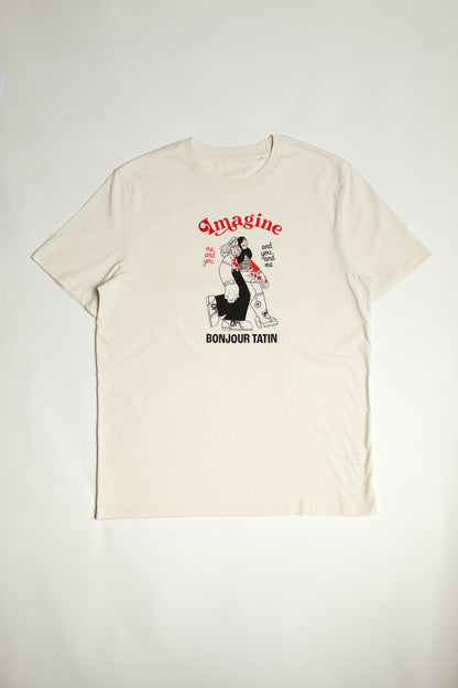 T-Shirt Off - white/Red ‘Imagine you and me’ BonjourTatin - Bonjour Tatin