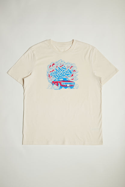 T-Shirt Off - white 'Daddy Buggy' Silk Screened - Bonjour Tatin