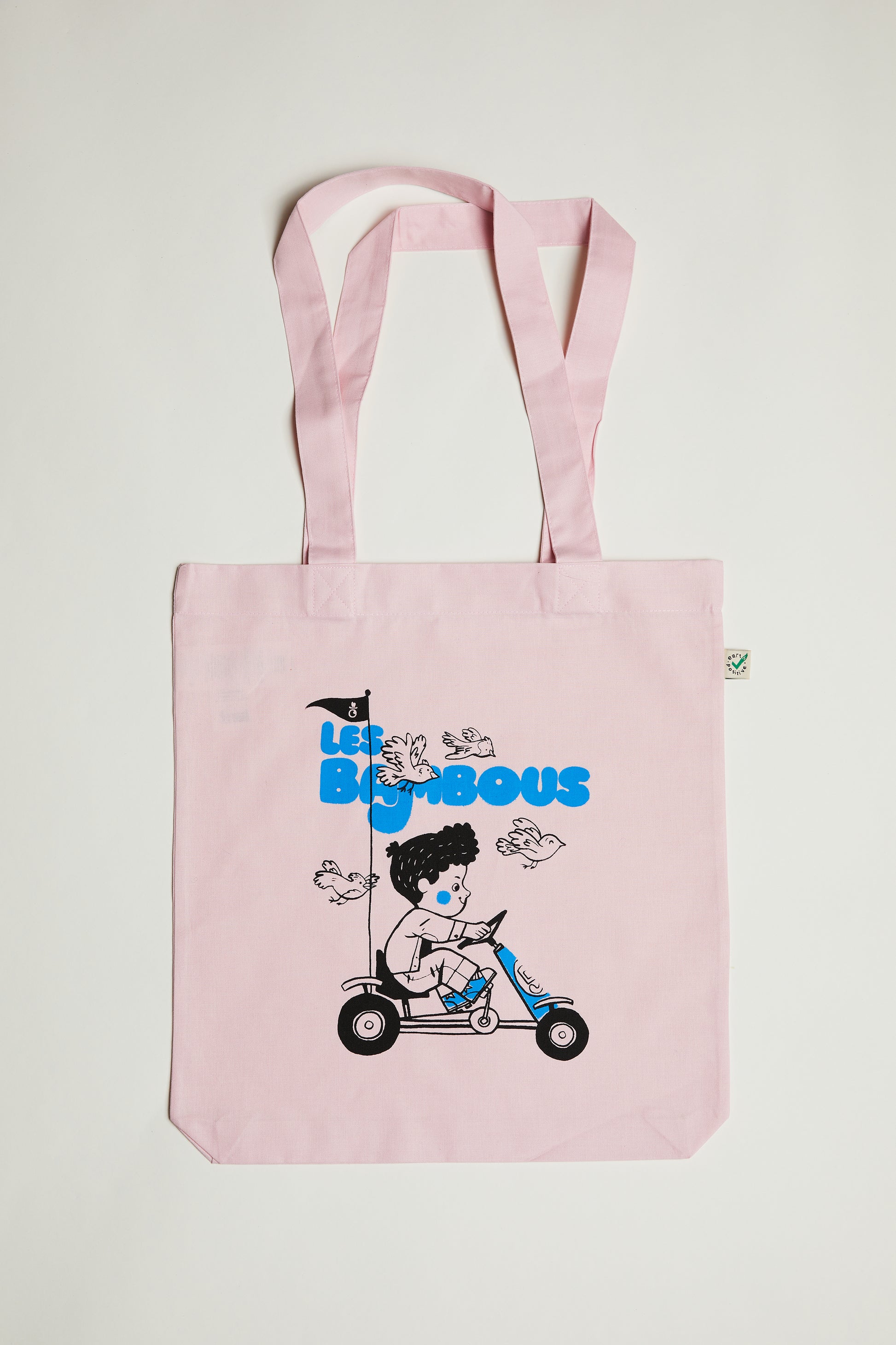Tote Bag Organic Cotton Pink Skelter - Les Bambous - Bonjour Tatin
