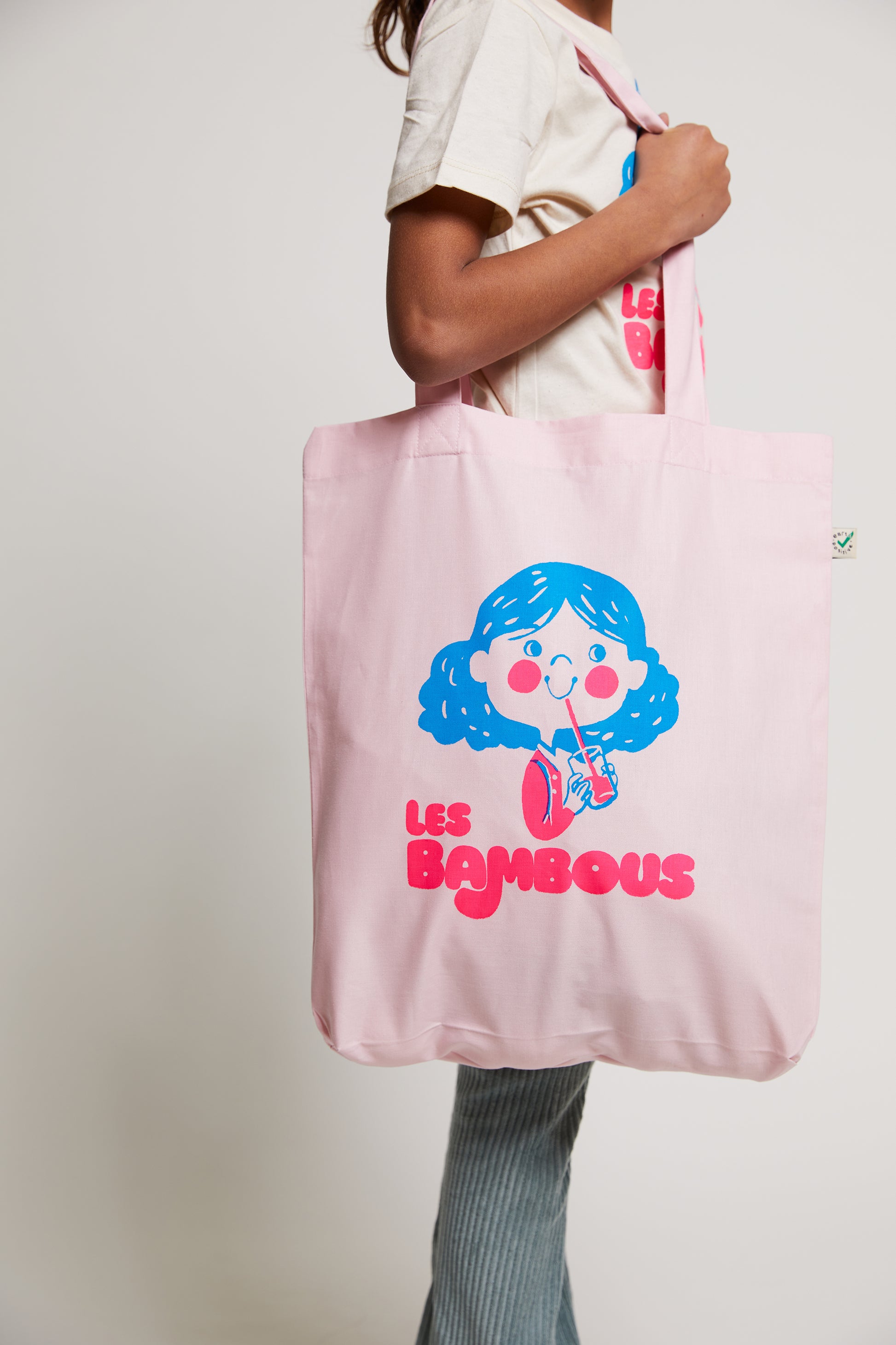 Tote Bag Organic Cotton Pink Lemonade - Les Bambous - Bonjour Tatin