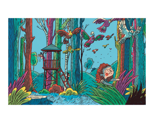 Fine Art Print 'Who's There?' - Is Dat Een Rover In Het Bos? - Bonjour Tatin