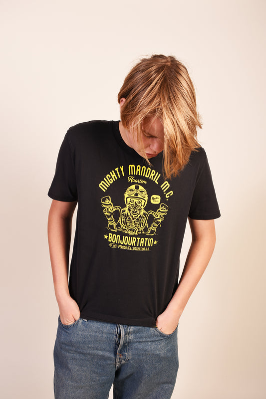 Mighty Mandril M.C. Organic T-Shirt Vintage Black - Bonjour Tatin