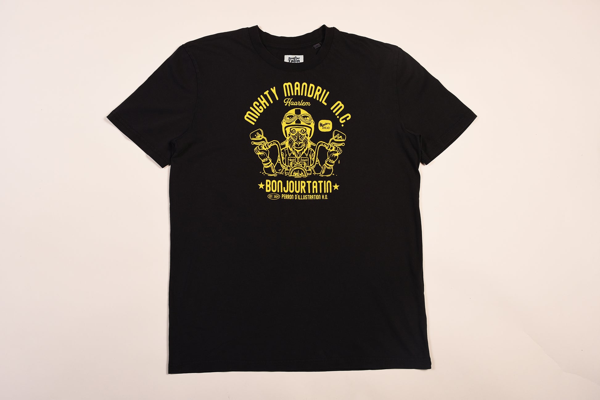 Mighty Mandril M.C. Organic T-Shirt Vintage Black - Bonjour Tatin
