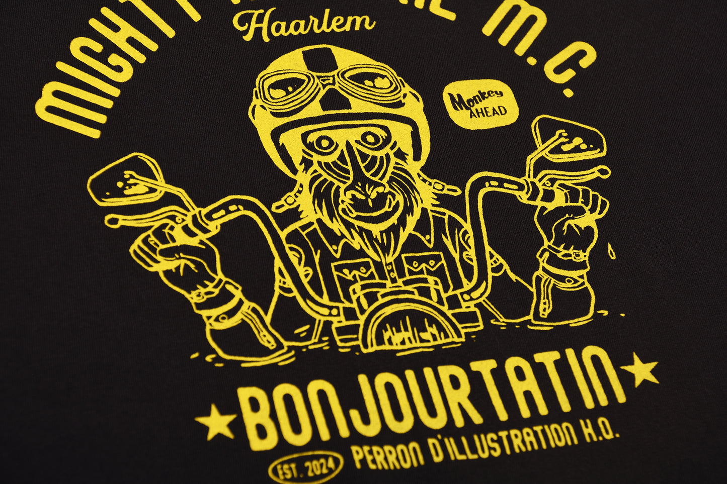 Mighty Mandril M.C. Organic T-Shirt Vintage Black - Bonjour Tatin