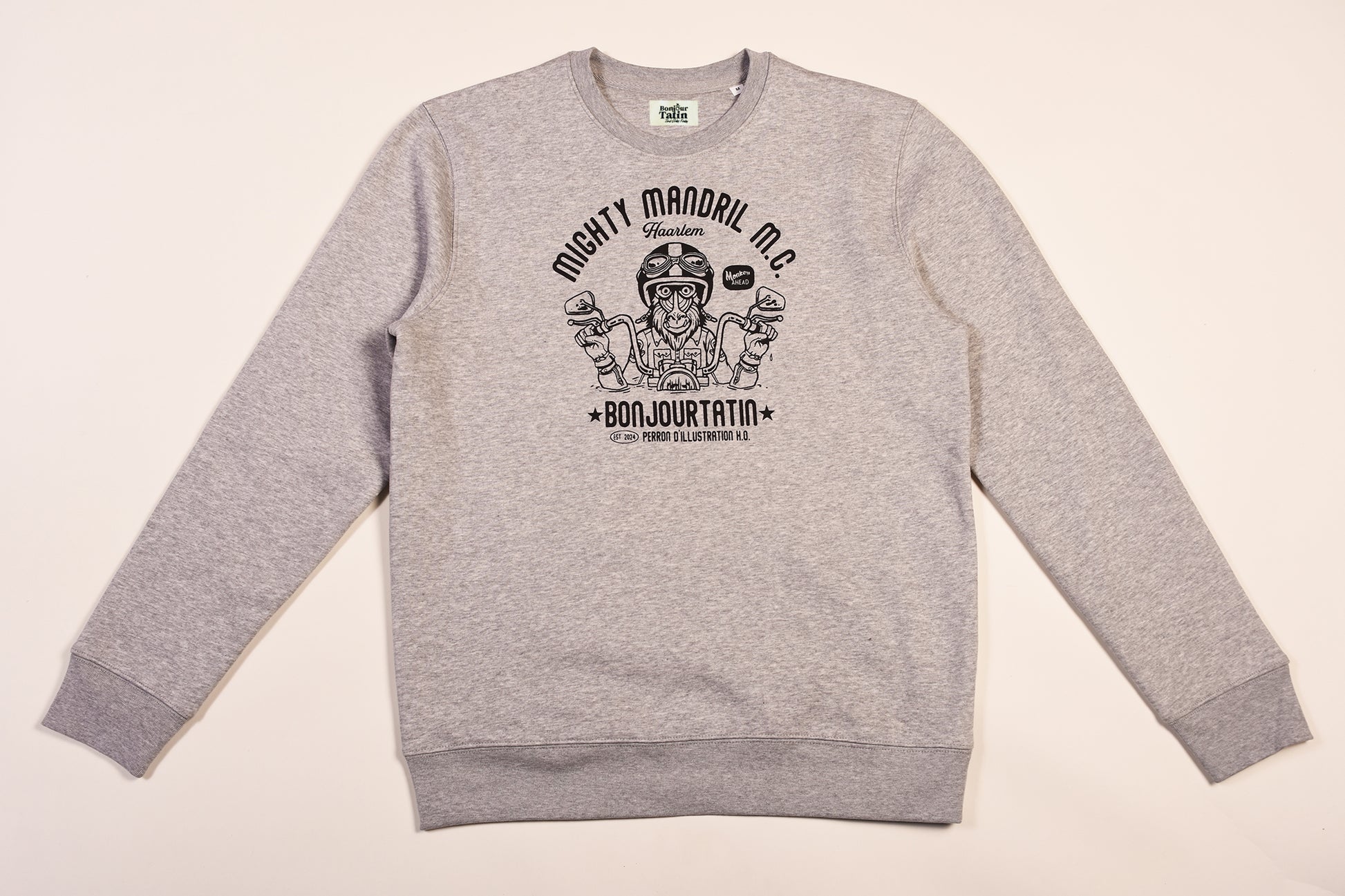 Mighty Mandril M.C. Organic Sweater grey - Bonjour Tatin