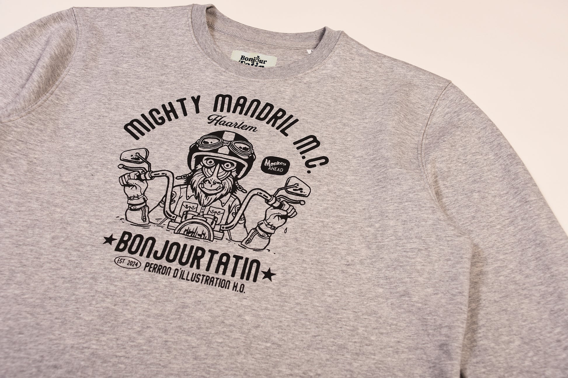 Mighty Mandril M.C. Organic Sweater grey - Bonjour Tatin