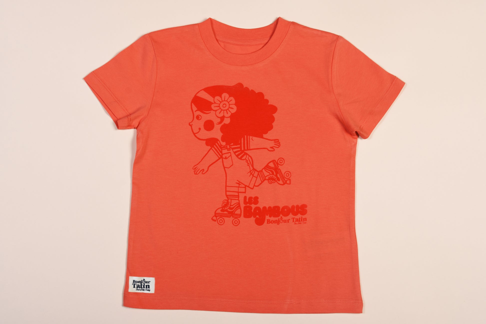 Skater Girl Organic T-Shirt bright red - Bonjour Tatin