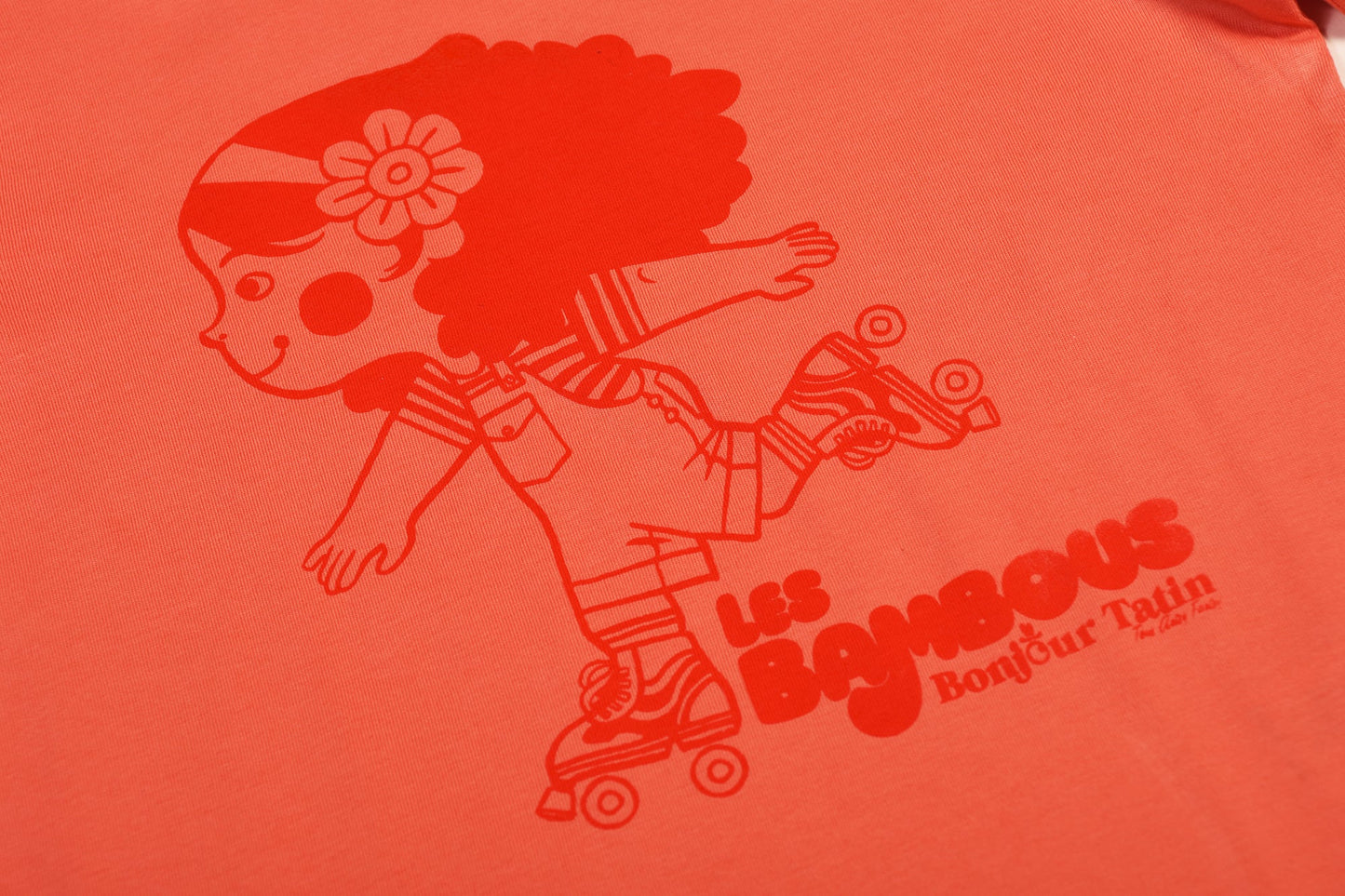 Skater Girl Organic T-Shirt bright red - Bonjour Tatin