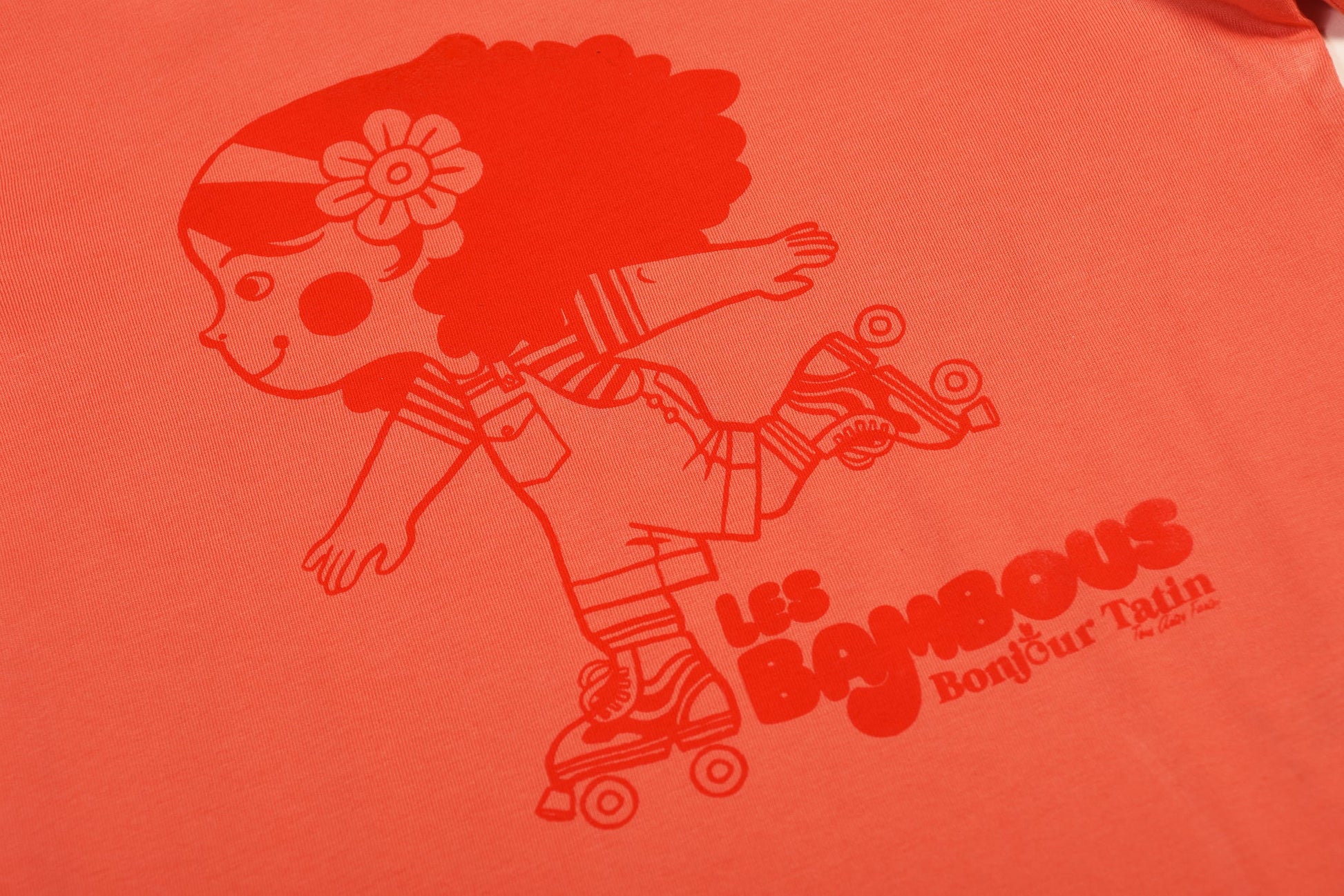 Skater Girl Organic T-Shirt bright red - Bonjour Tatin