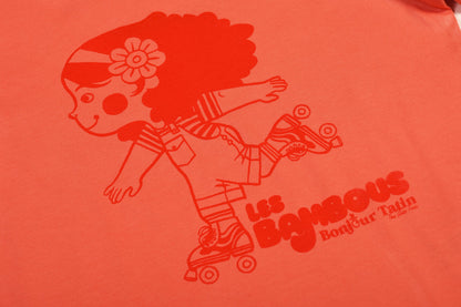 Skater Girl Organic T-Shirt bright red - Bonjour Tatin