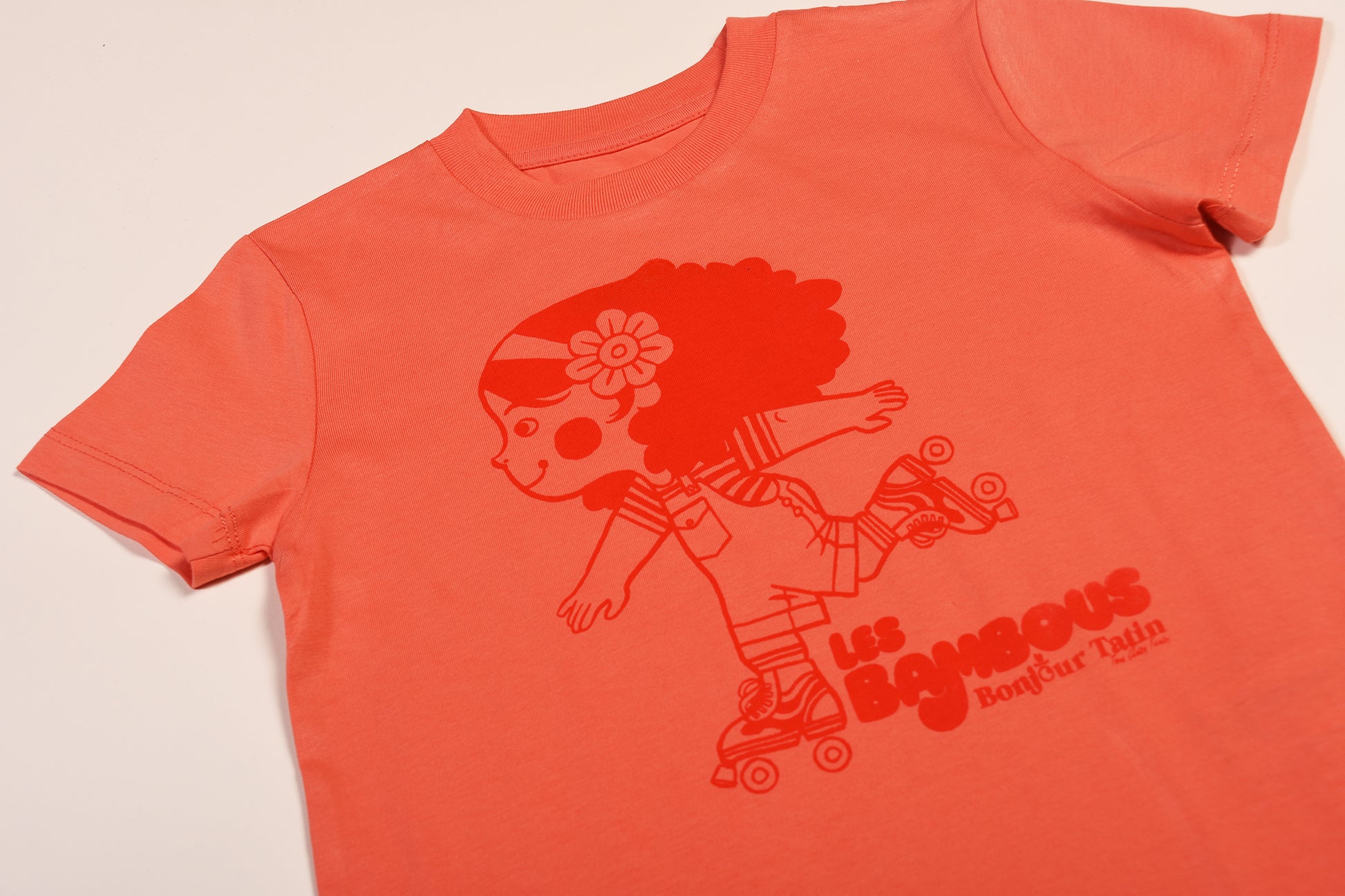 Skater Girl Organic T-Shirt bright red - Bonjour Tatin
