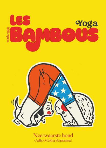 Poster 'Neerwaartse Hond' / 'The Downward Dog' - Yoga series - Bonjour Tatin