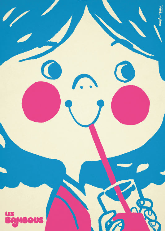 Poster Lemonade - Les Bambous Blue Pink - Bonjour Tatin