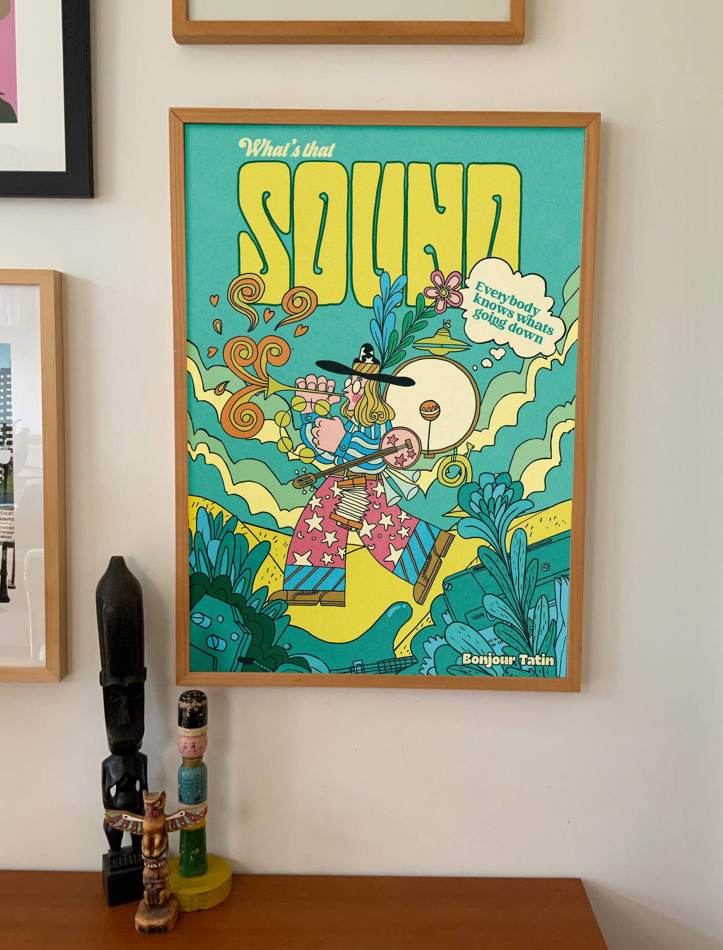 Vibrant 1970s-Inspired Poster: “What’s That Sound”